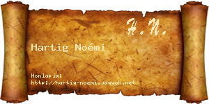 Hartig Noémi névjegykártya